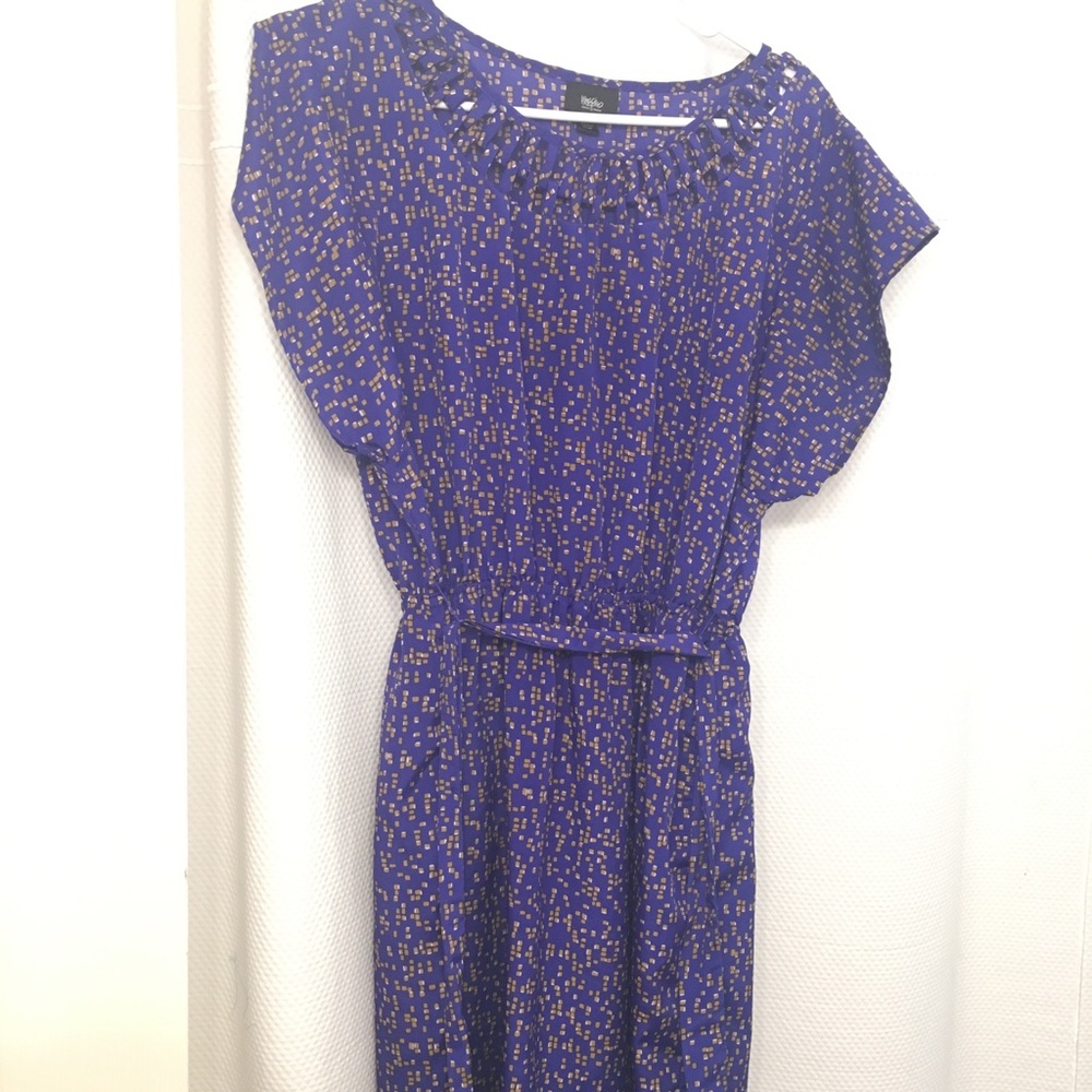 Purple/ Gold Mossimo Dress with cinched waist